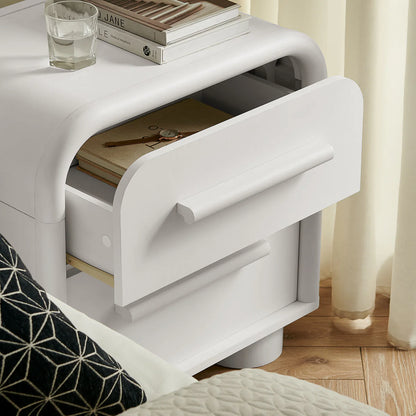 Bellamy Curved 2‑Drawer Nightstand