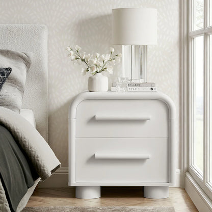 Bellamy Curved 2‑Drawer Nightstand