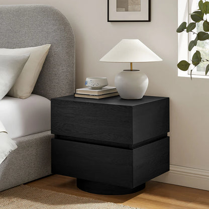 Koval Floating Pedestal 2‑Drawer Nightstand