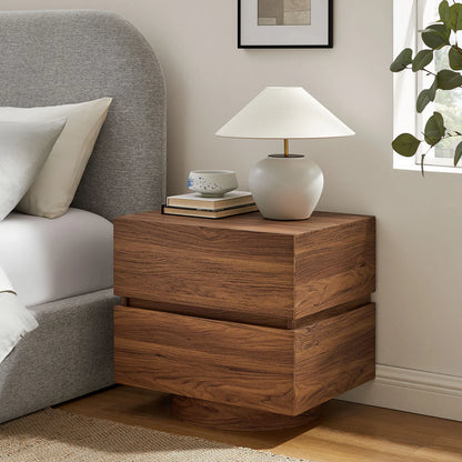 Koval Floating Pedestal 2‑Drawer Nightstand