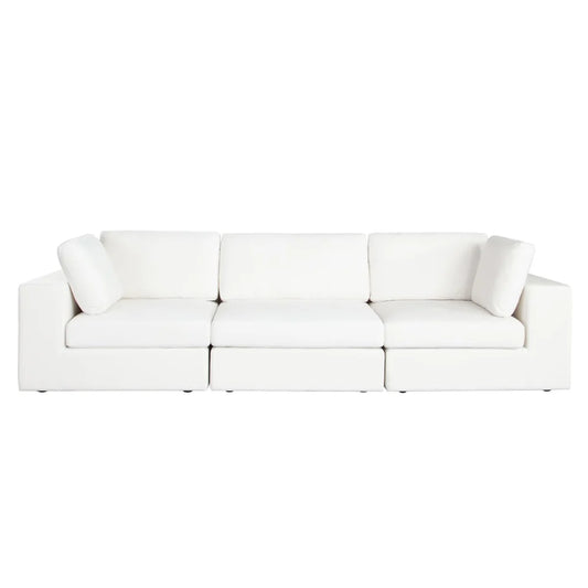 Muse 3PC Modular Sofa Set in Mist White Fabric – Stylish & Versatile