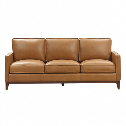 Naylor Brown Italian Leather Split Sofa