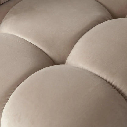 Paloma 3PC Modular Sofa in Mink Tan Velvet – Stylish & Comfortable