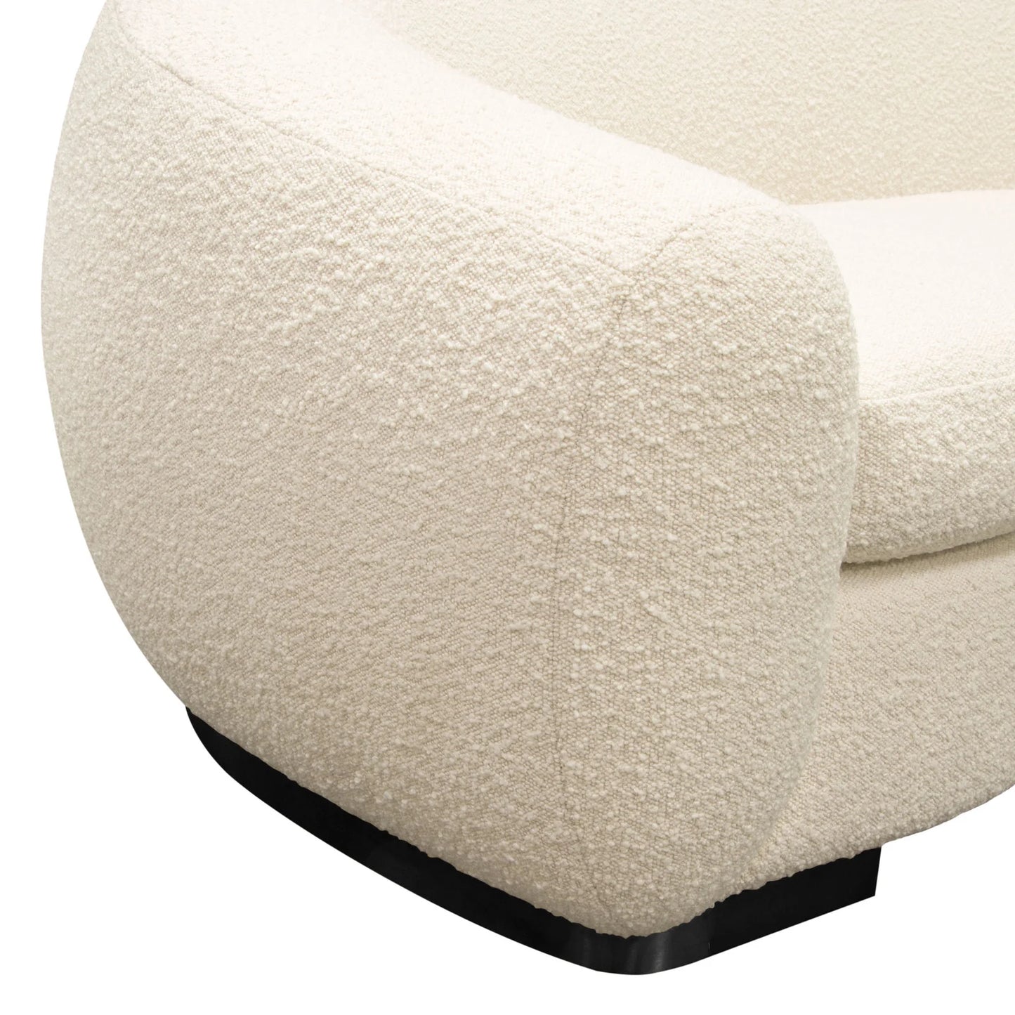 Pascal Sofa in Bone Bouclé Fabric - Elegant and Cozy Seating with a Soft, Textured Finish for Modern Living Spaces