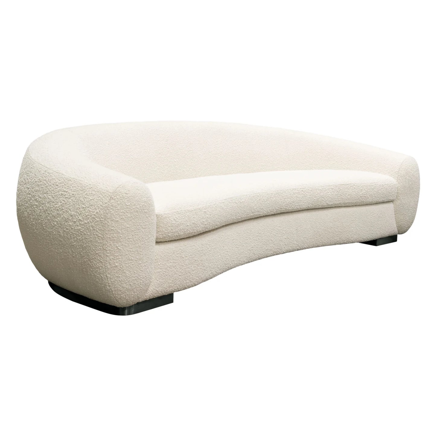 Pascal Sofa in Bone Bouclé Fabric - Elegant and Cozy Seating with a Soft, Textured Finish for Modern Living Spaces