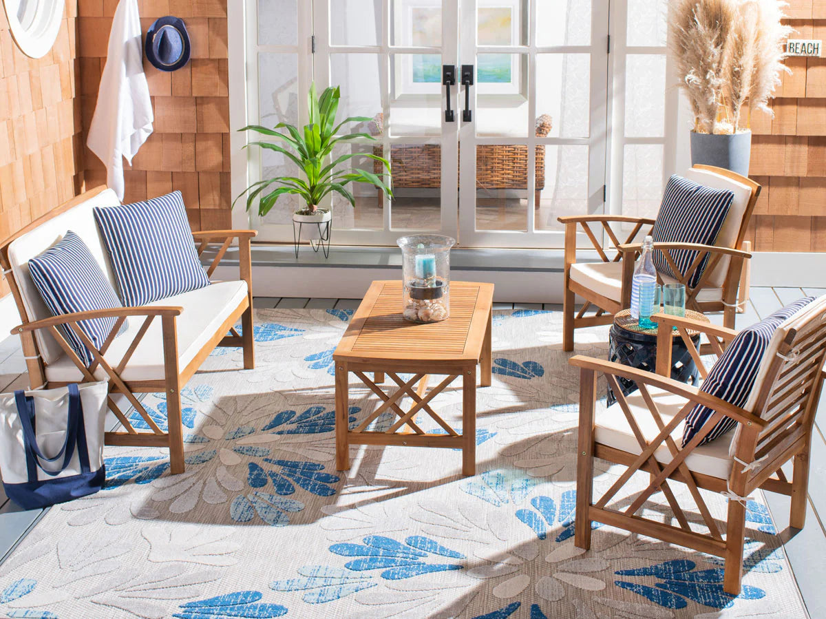 Fontana 4-Piece Outdoor Living Set - Elegant and Comfortable Patio Furniture for Stylish Outdoor Entertaining