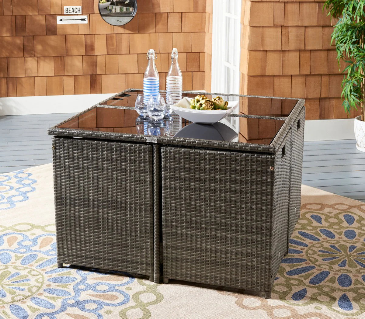Enerson Outdoor Dining Set - Modern and Durable Dining Solution for Stylish Outdoor Entertaining