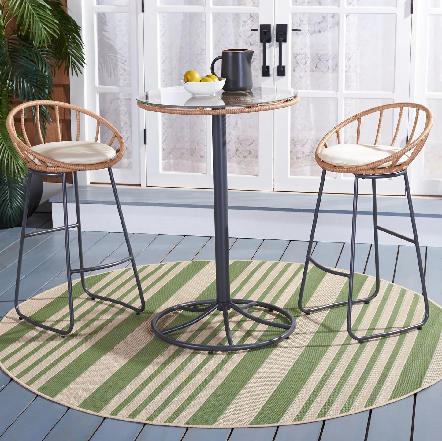 Lersa 3-Piece Rattan Lounger Set - Comfortable and Stylish Seating for Relaxing Outdoors
