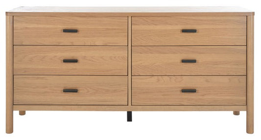 Jaylessa Wood Dresser – Elegant 6-Drawer Wooden Storage for Bedroom