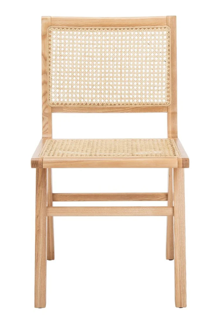 Hattie Elegant Cane Dining Chair Set of 2 - Stylish and Comfortable Seating for Contemporary Dining Spaces