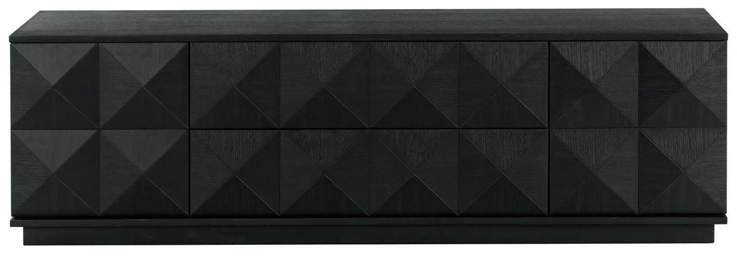 Patty 4-Door Wood Media Stand - Stylish and Functional Storage Solution for Your Entertainment Space