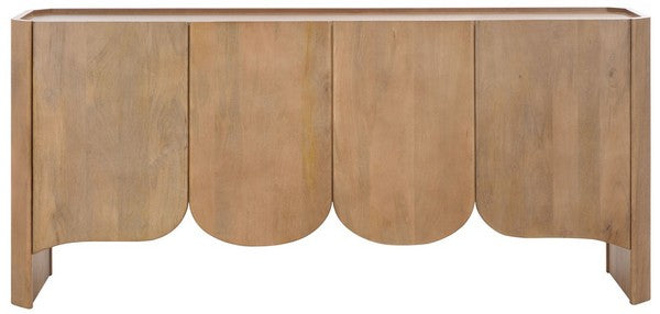 Howie 4-Door Wood Sideboard – Spacious Modern Storage Cabinet with Sleek Natural Finish