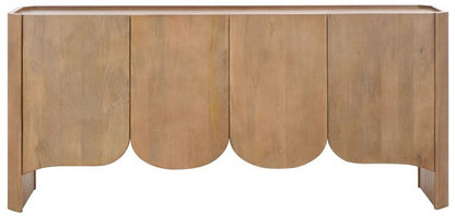 Howie 4-Door Wood Sideboard – Spacious Modern Storage Cabinet with Sleek Natural Finish