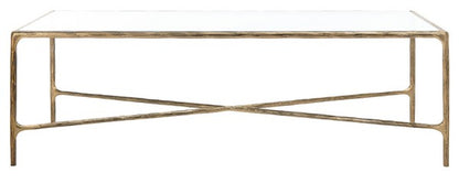 Jessa Rectangle Metal Coffee Table – Modern & Durable Living Room Table