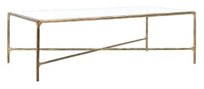 Jessa Rectangle Metal Coffee Table – Modern & Durable Living Room Table