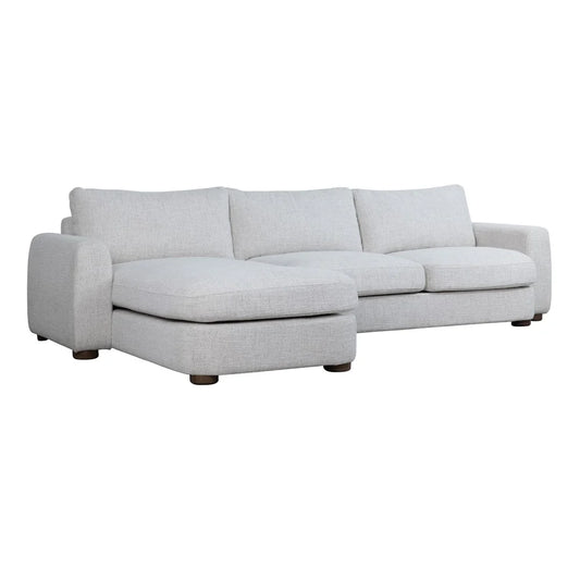 Bryce 114'' Modern Sectional Sofa with Beige Canvas Upholstery – Stylish & Comfortable