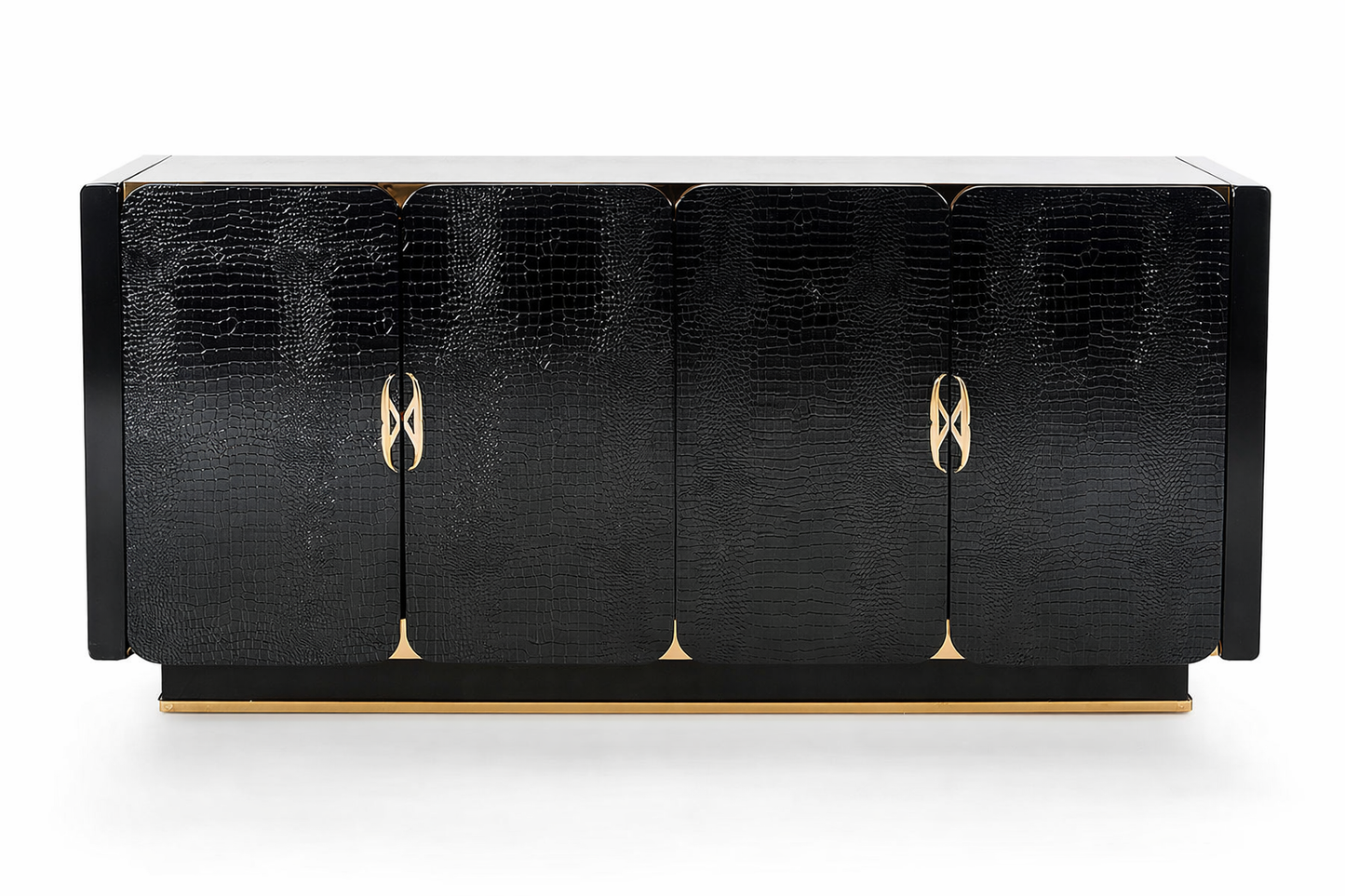 Talin Black Crocodile and Rose Gold Buffet