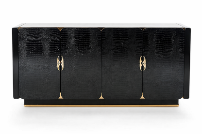 Talin Black Crocodile and Rose Gold Buffet
