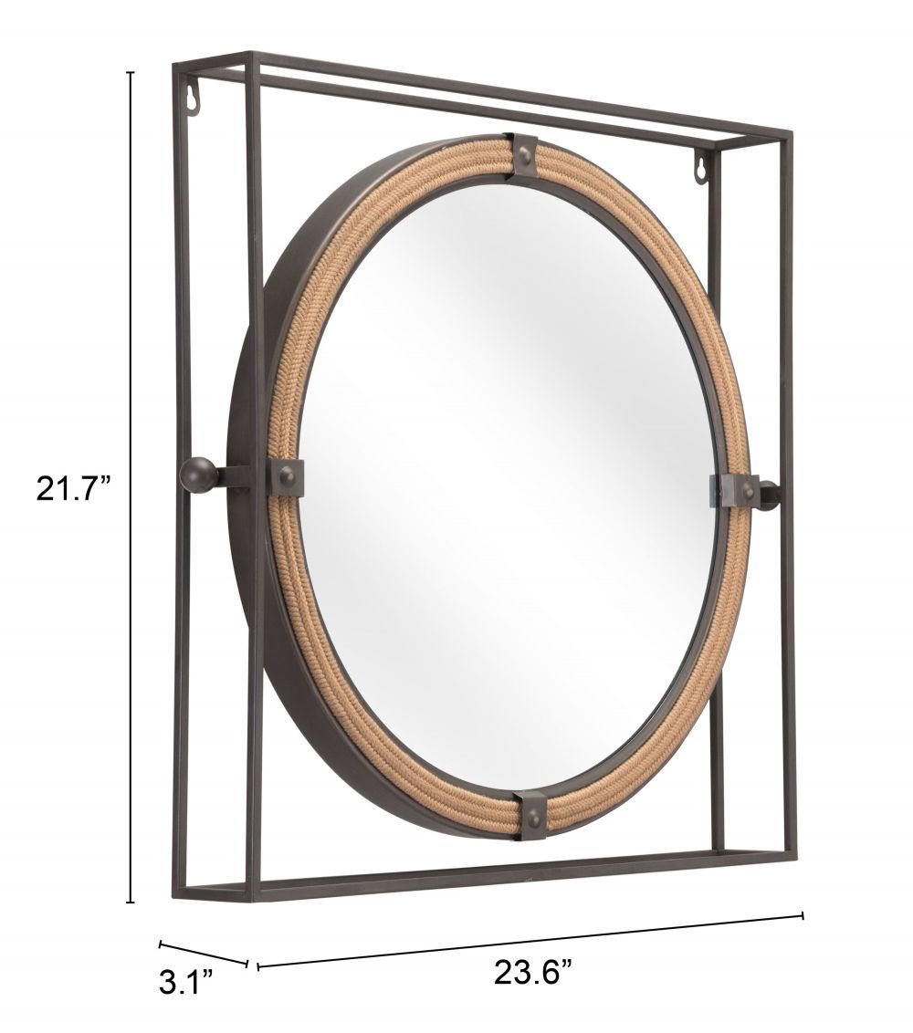 Capell Mirror Antique Gray