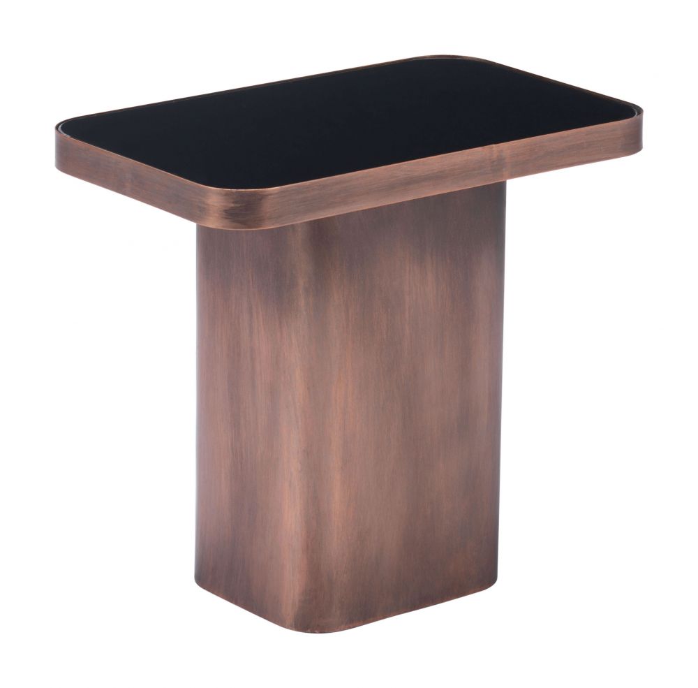 Marcos Side Table Black & Antique Bronze