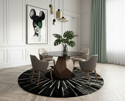 Rackham & Megan Mid-Century Walnut Dining Set – 7-Piece Dining Room Furniture