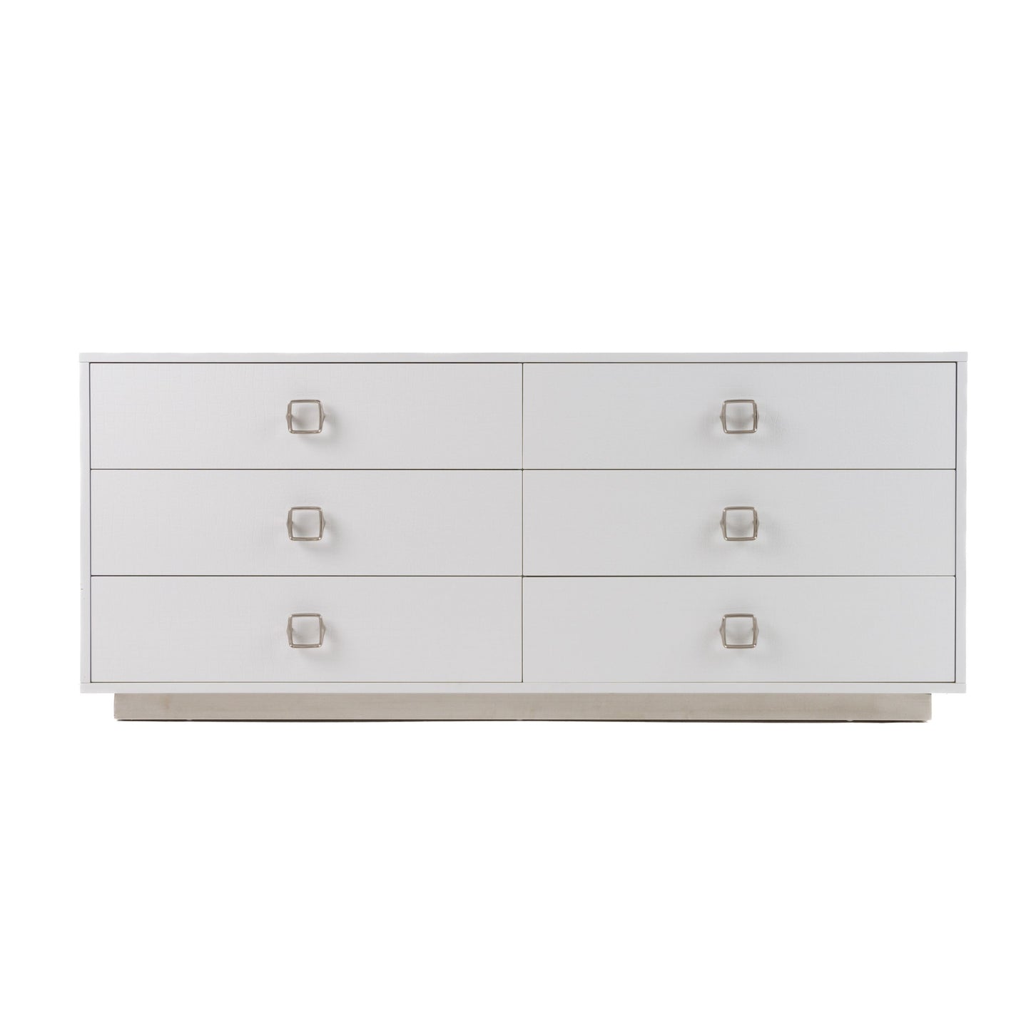 Victoria White Crocodile Six-Drawer Dresser
