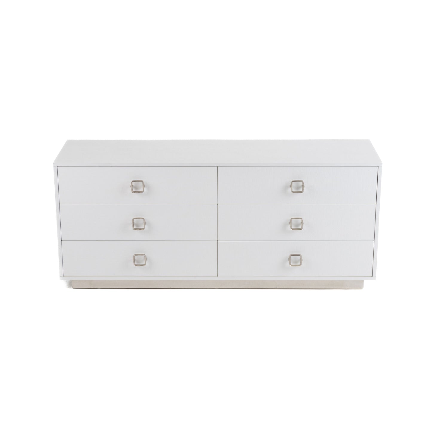 Victoria White Crocodile Six-Drawer Dresser