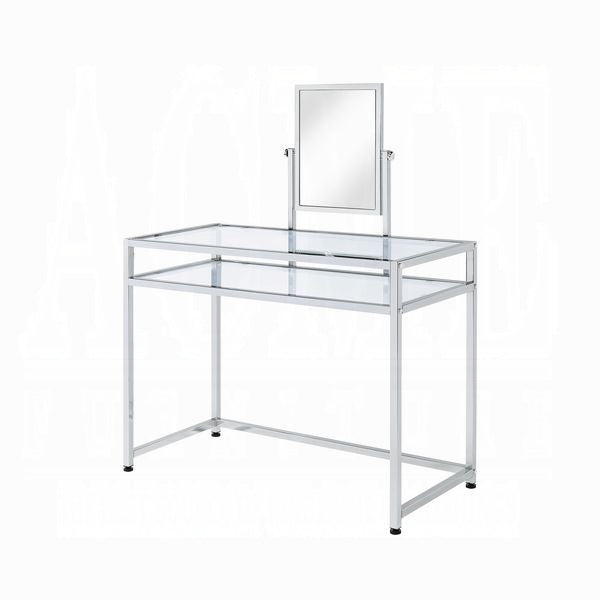 Coleen Chrome Finish Vanity Set