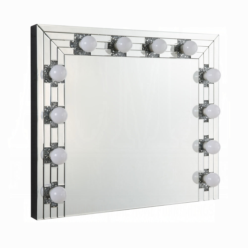 Noralie Accent Mirrored & Faux Diamonds Mirror