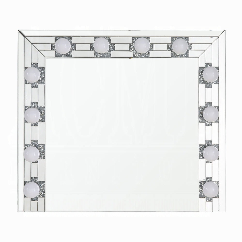 Noralie Accent Mirrored & Faux Diamonds Mirror