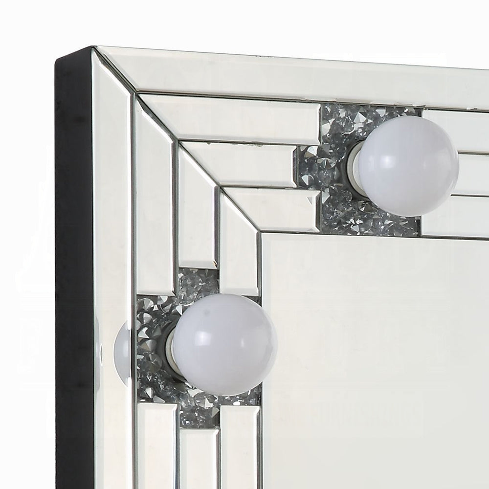 Noralie Accent Mirrored & Faux Diamonds Mirror