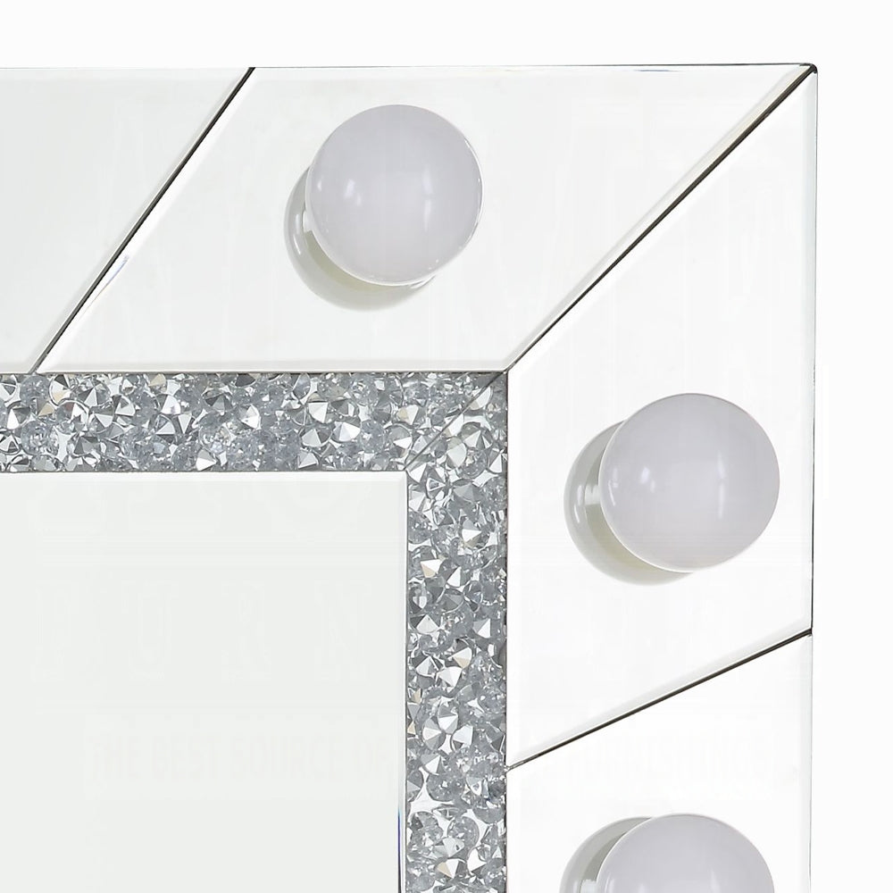 Noralie Mirrored & Faux Diamonds Accent Mirror