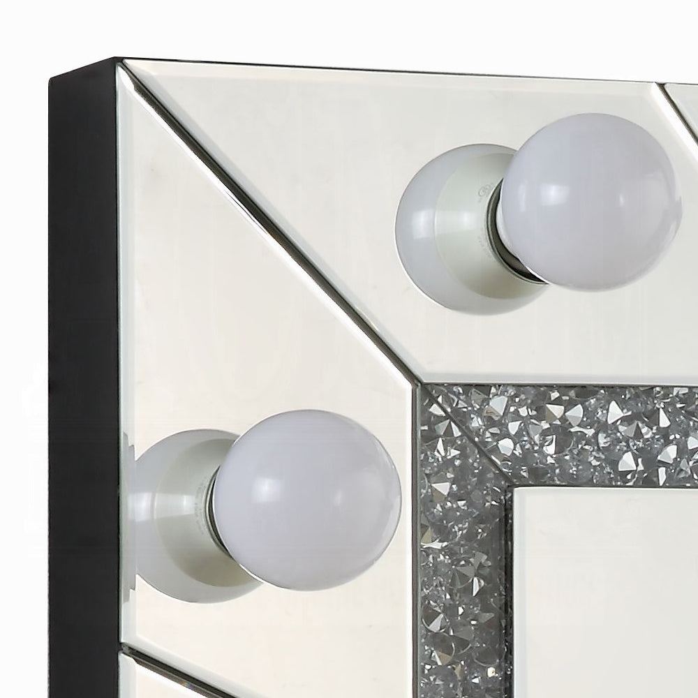 Noralie Mirrored & Faux Diamonds Accent Mirror