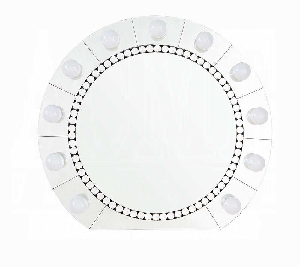 Farai Accent Mirrored & Faux Crystal Diamonds Mirror