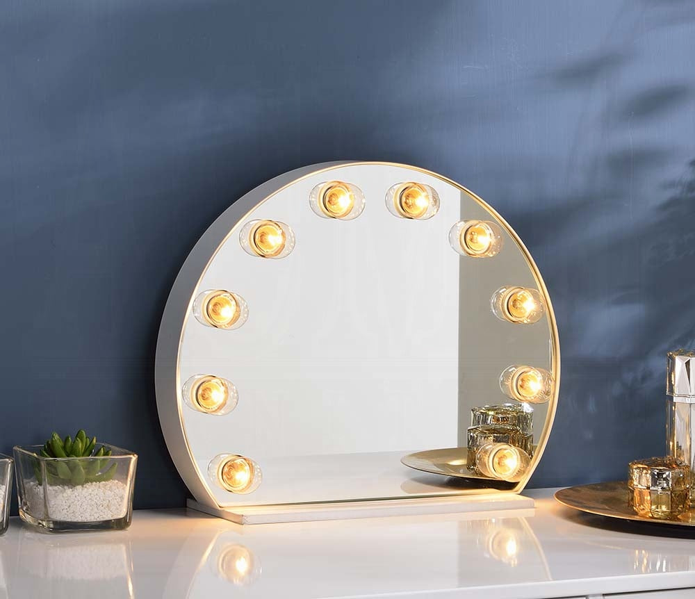 Alma Accent Mirror White Finish