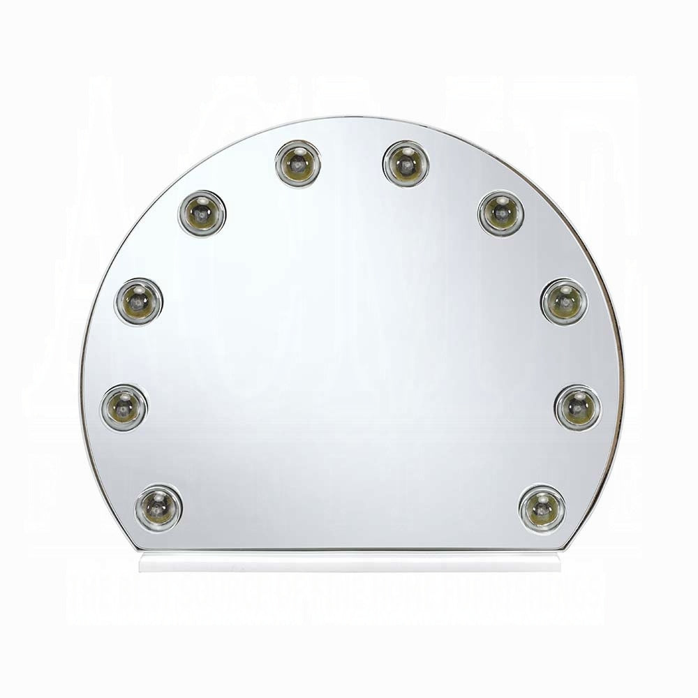 Alma Accent Mirror White Finish