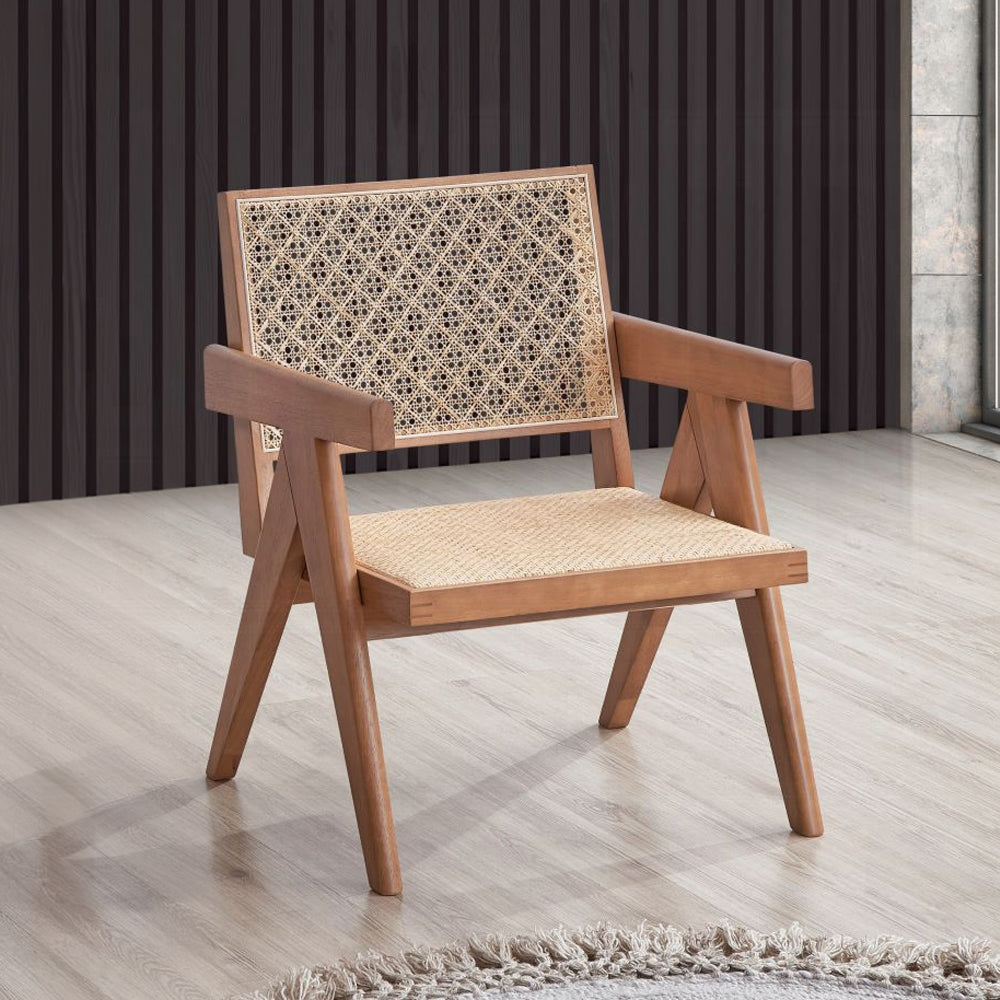 Velentina Rattan & Natural Finish Accent Chair