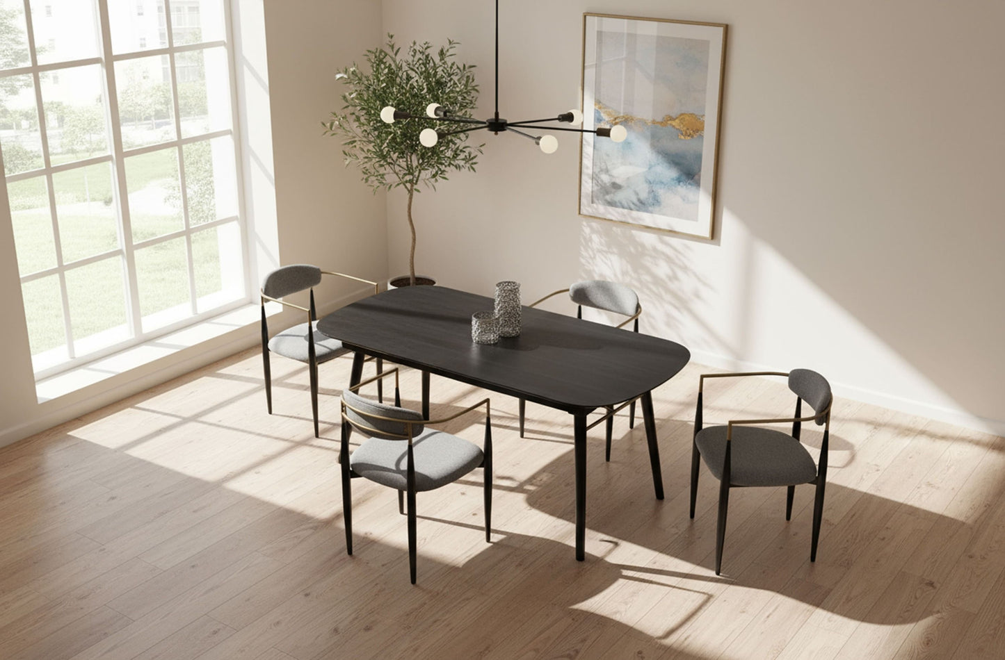 Addax Black Extendable Dining Table