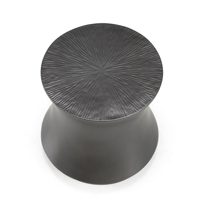 Modrest Airdrie Modern Antique Grey End Table – Stylish Contemporary Side Table