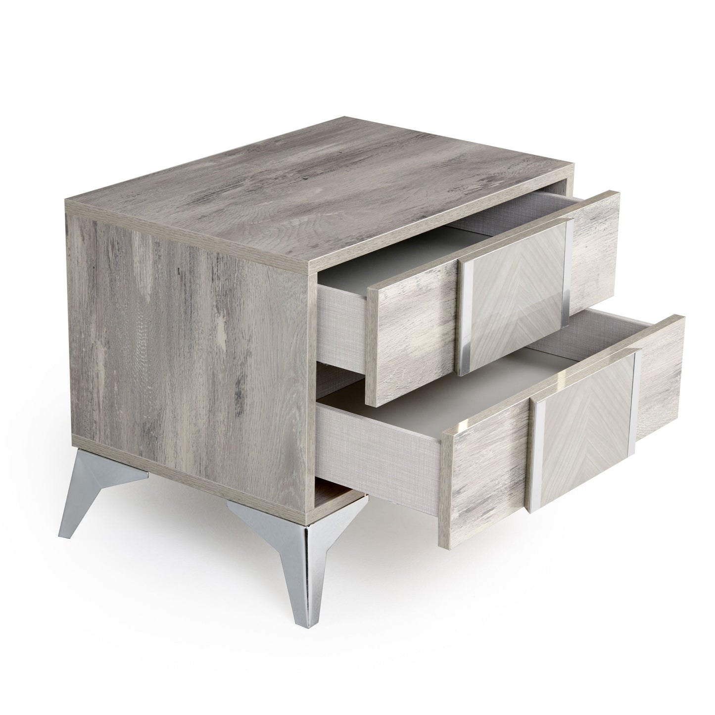 Alexa Light Grey Gloss Nightstand