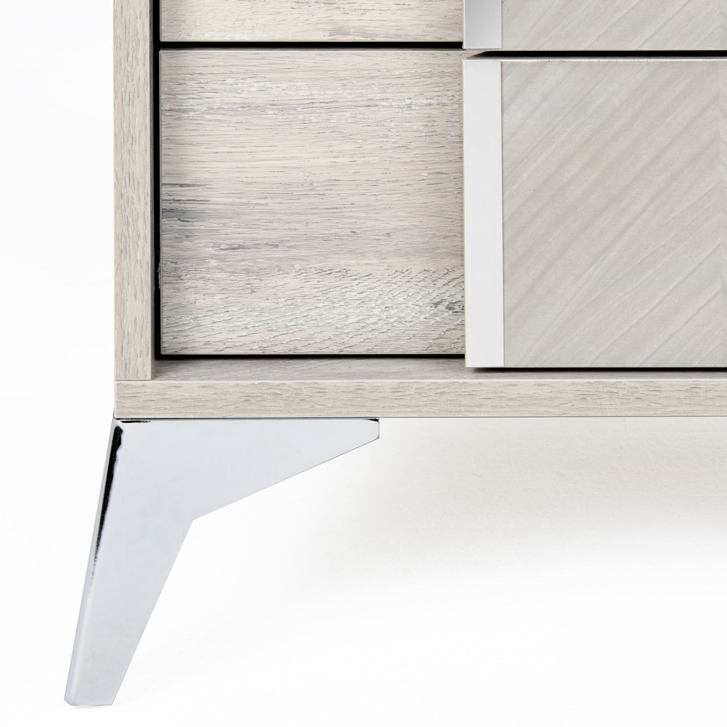 Alexa Light Grey Gloss Nightstand
