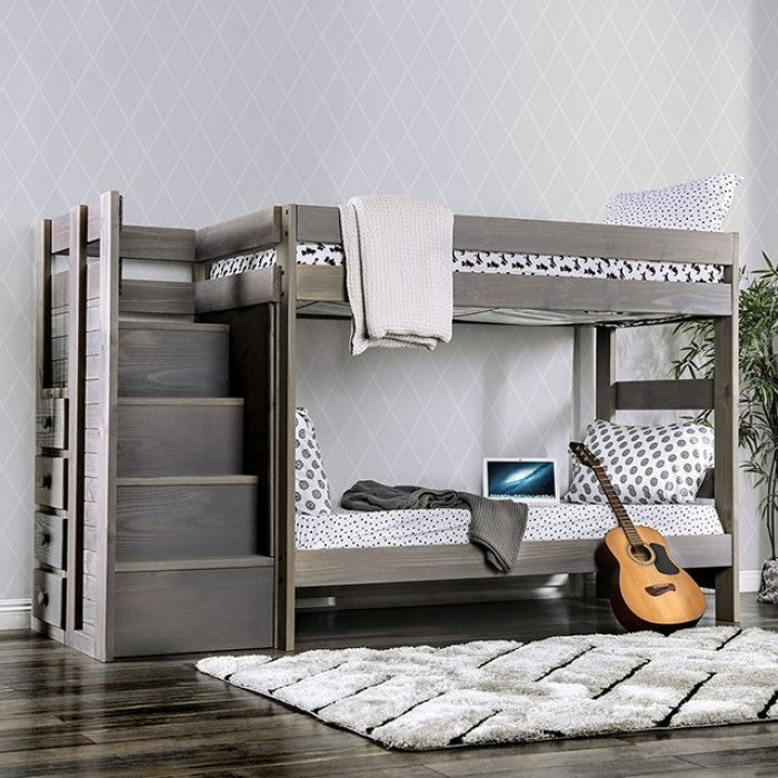 Ampelios Twin Over Twin Bunk Bed