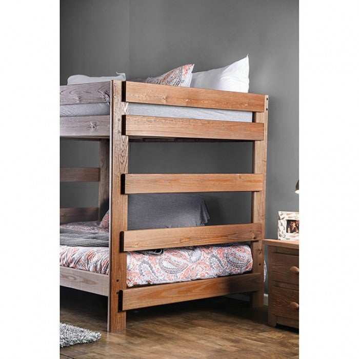 Arlette Two Slat Kits Twin Over Twin Bunk Bed