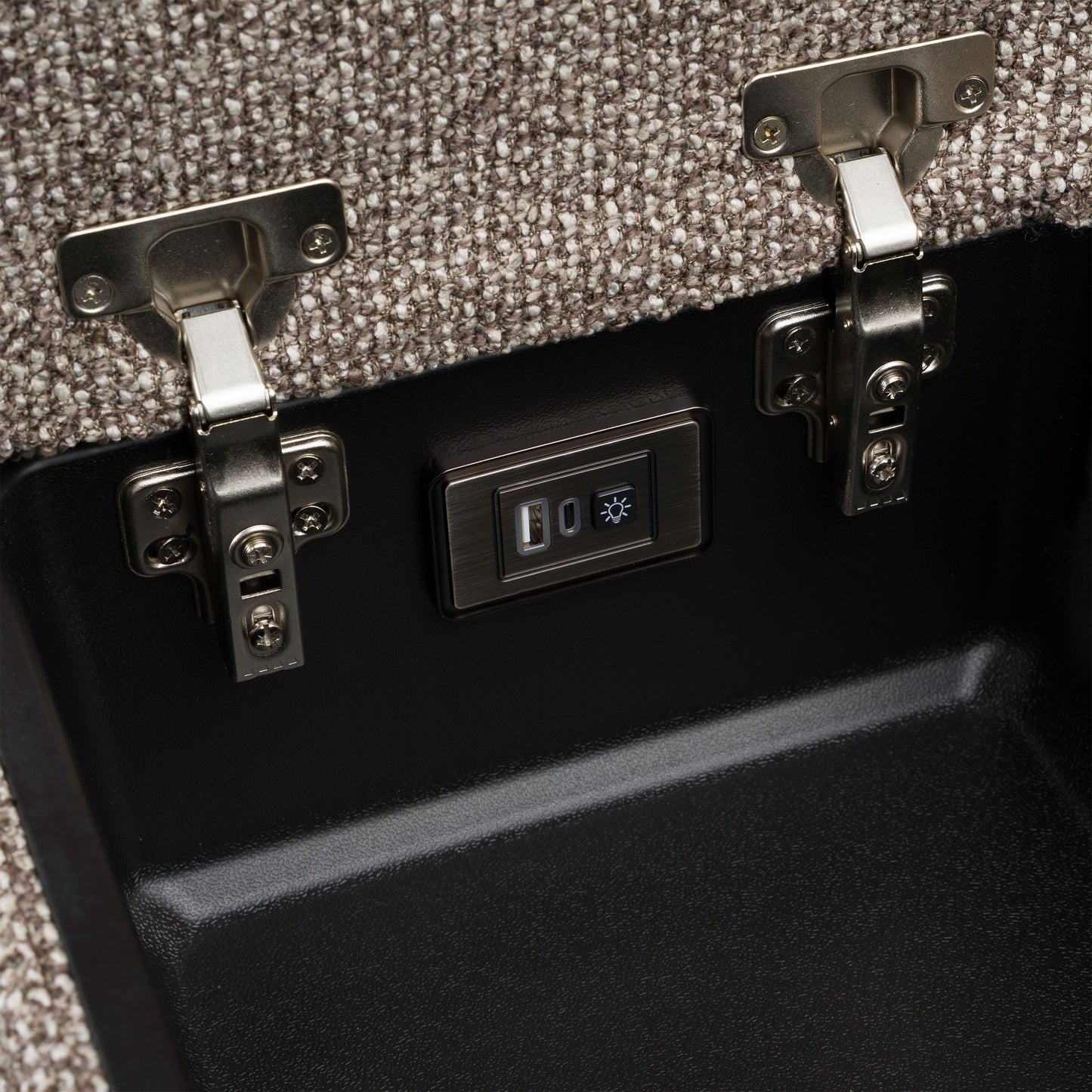 Ambler Modern Brown Fabric Sectional Sofa 2 Power Recliners Left Facing Chaise