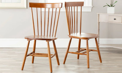 Parker Elegant Spindle Dining Chair Set of 2 - Timeless and Comfortable Seating for Classic Dining Rooms