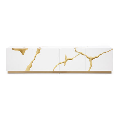 Aspen White High Gloss TV Stand