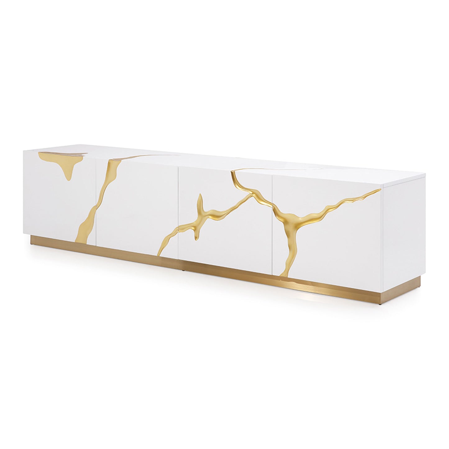 Aspen White High Gloss TV Stand