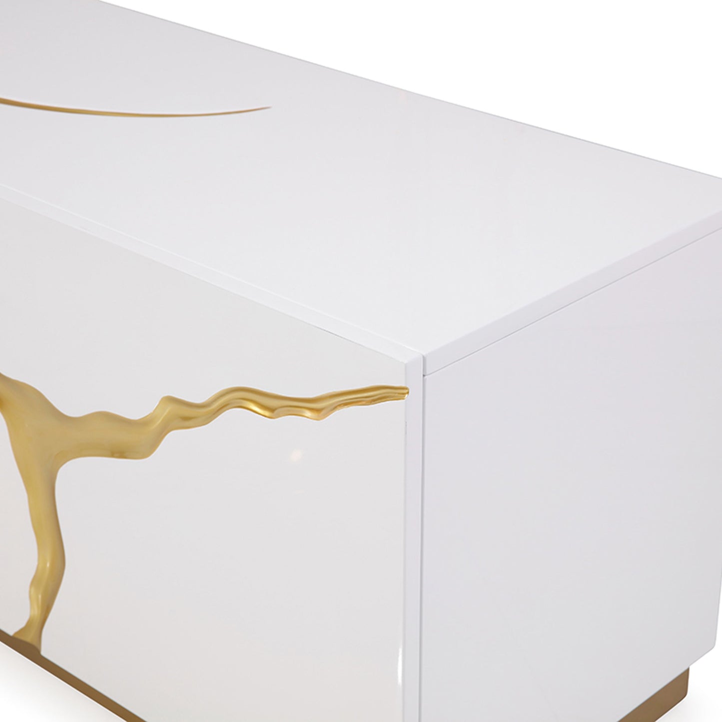 Aspen White High Gloss TV Stand