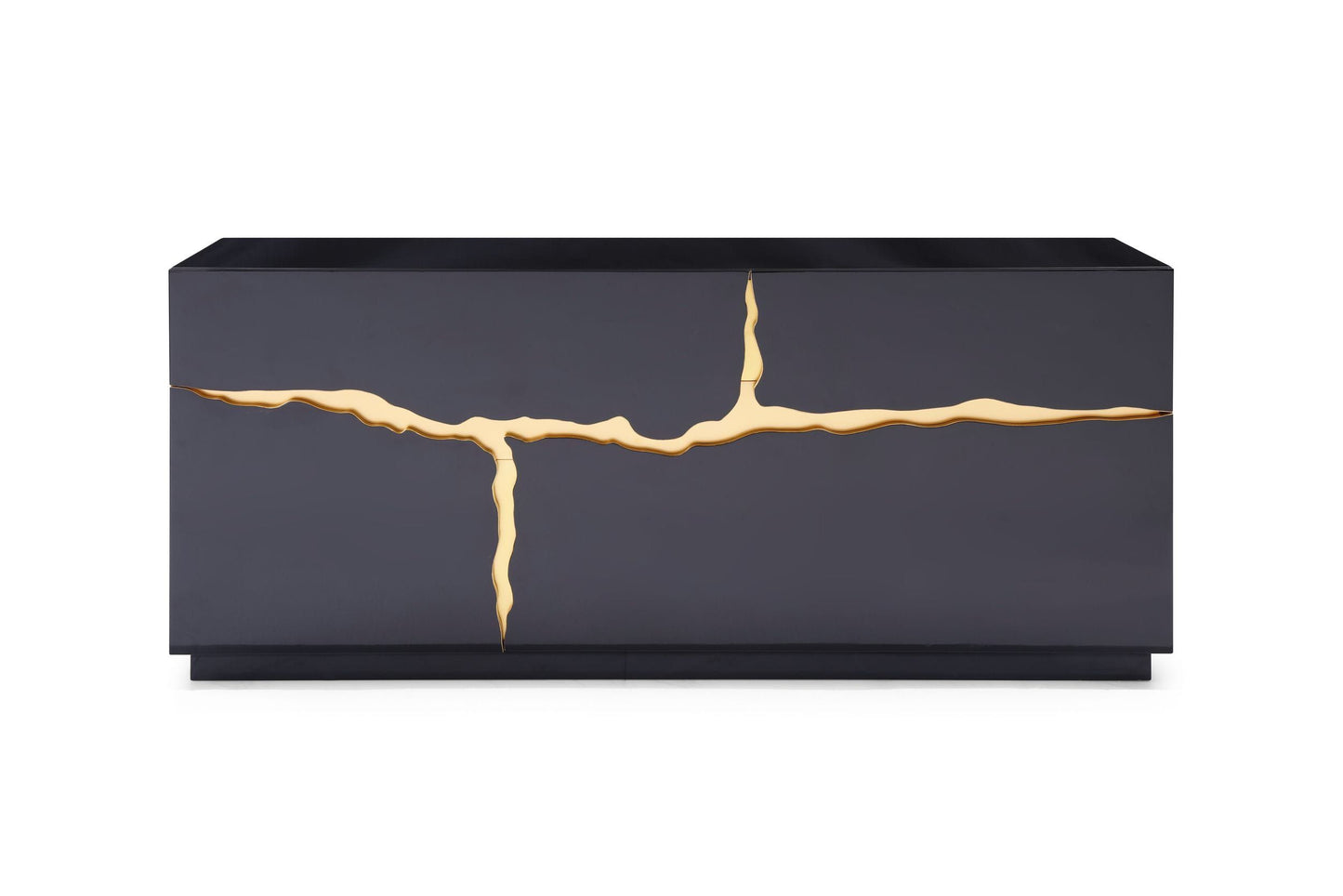 Aspen High Gloss Black and Gold Buffet
