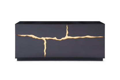Aspen High Gloss Black and Gold Buffet